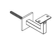 Rail Bracket Square Wallmount W/Flat Saddle G316 Satin