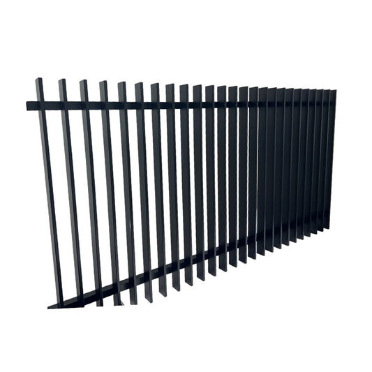 Aluminium Blade Pool Fence Panel Satin Black 1200MM (H) x 2400 (W)