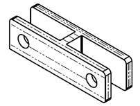 Glass Clamp Slim 180Deg Glass-Glass 10/12mm Mirror