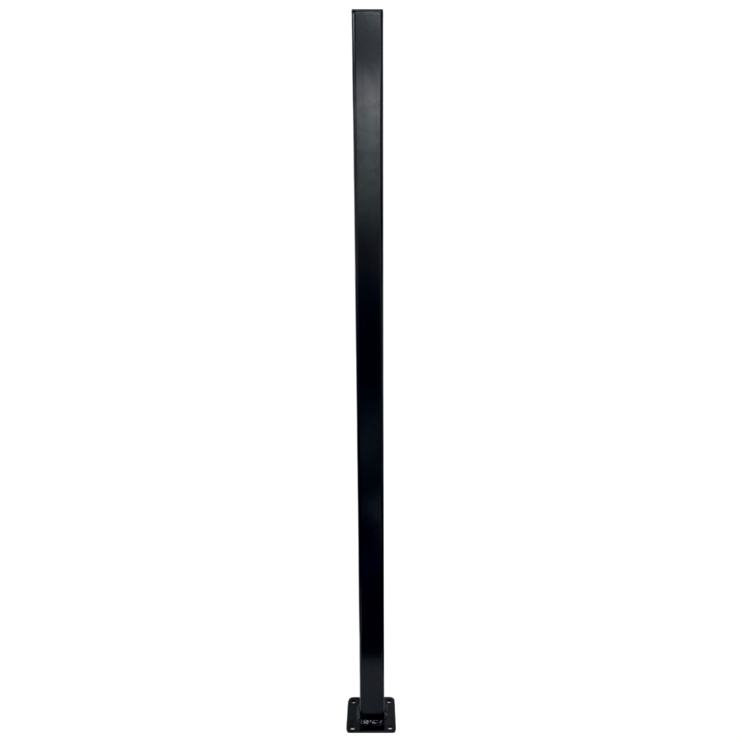 Aluminium Post With Base & Cap 50x50mm Dia Satin Black