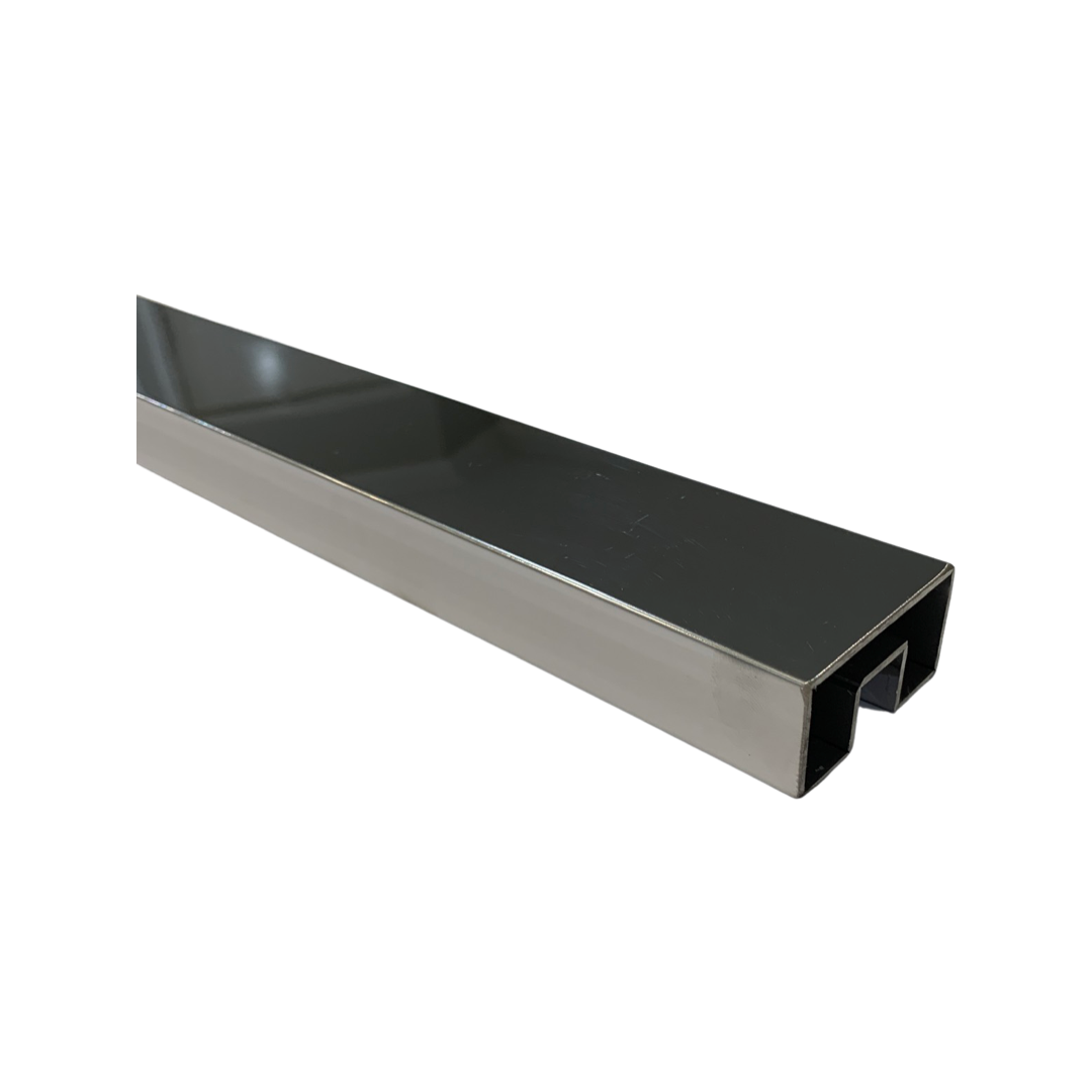 Rectangle (Top Mount) Slotted Handrail G316 Stainless Steel