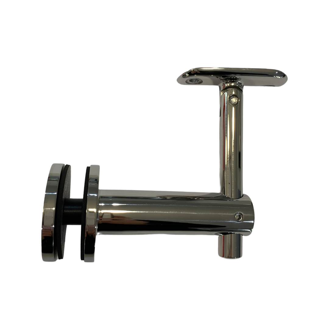 Glass Bracket Adjustable G316 Stainless Steel C/W Saddle