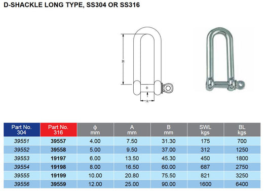 G316 Long Dee Shackle