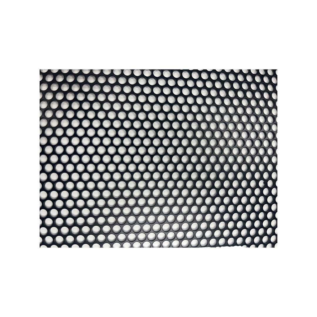 Perforated Pool Fence Raked Panel & Framing KIT Satin Black 1200x2000mm