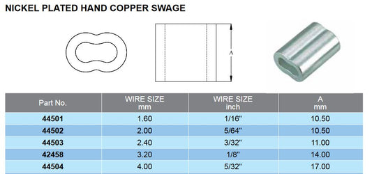 Nickel Plated Hand Copper Swage