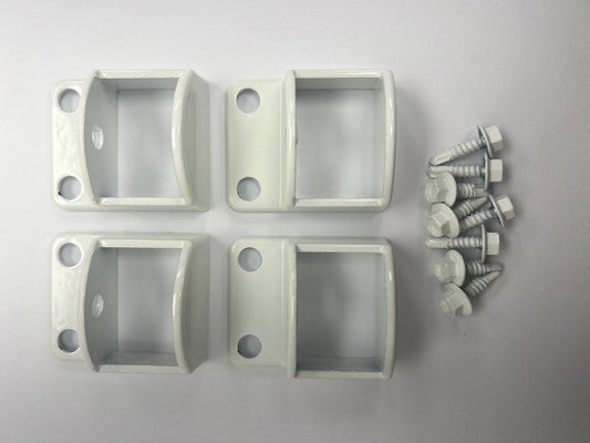 Aluminium Pool Fence Brackets pack of 4 - White